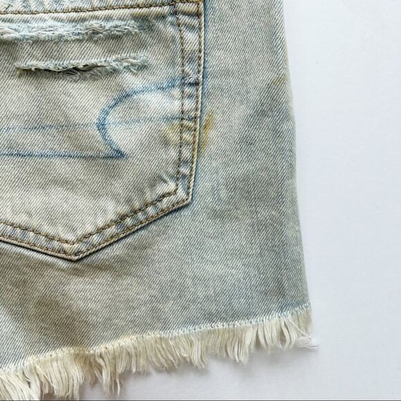 American Eagle Hi Rise Distressed Cut Off Denim Shorts - Picture 4 of 5